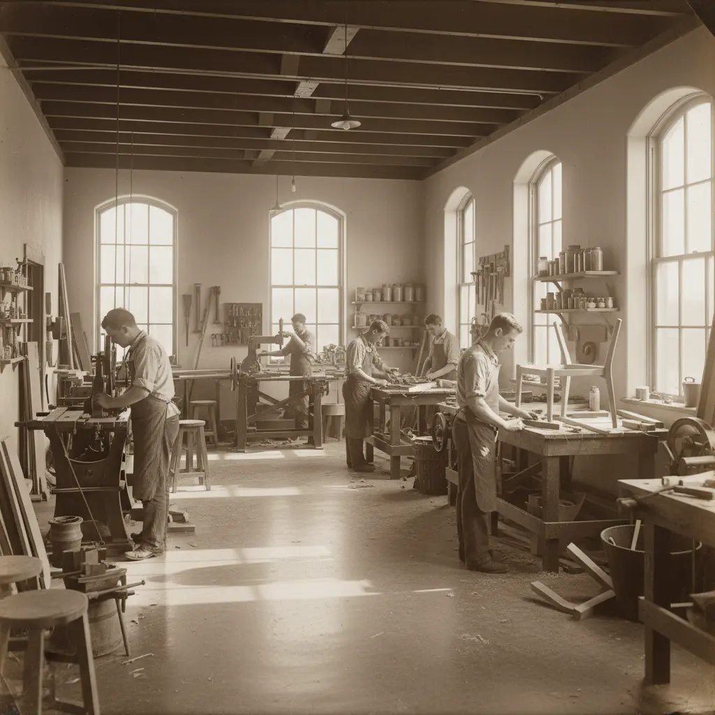 Vintage photo of our first workshop